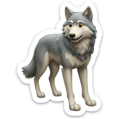 Wolf on the Walk street sticker