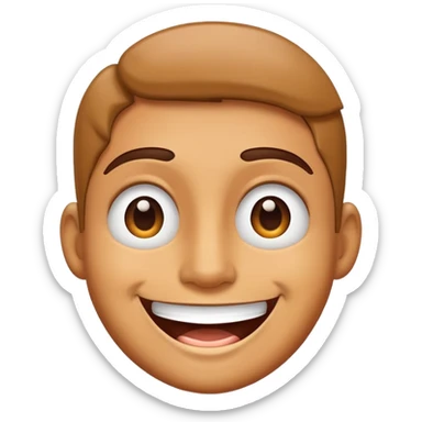 🥹 with out the eyebrows and with a big smile  sticker