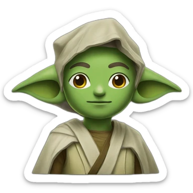 Zelda combattant un yoda sticker