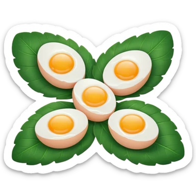eggs on leaf sticker