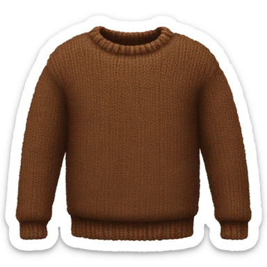 Sweater cozy brown sticker