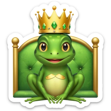Princesse frog in her bedroom sticker