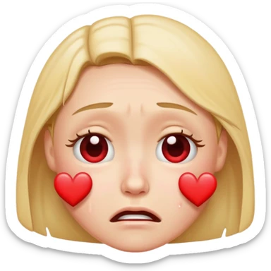 Can you combine these 2 emojis 😭💞 sticker