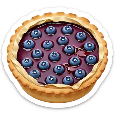 Make an emoji of a blueberry pastry (small) that's broken off a bit so you can see the blueberry jam sticker
