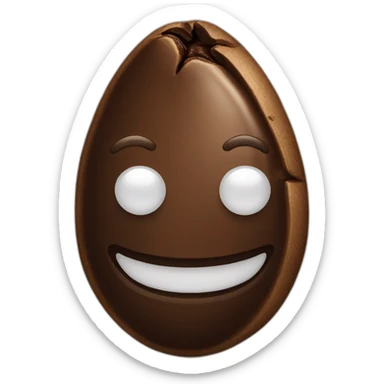 roasted coffee bean sticker