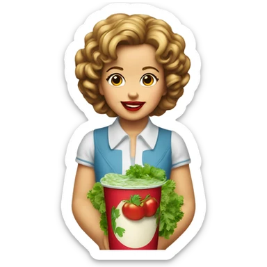 Shirley temple with cilantro sticker