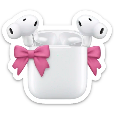 AirPods Max with bows sticker