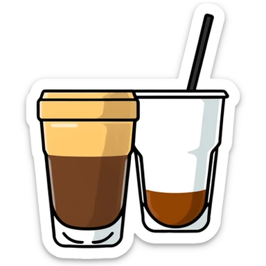 Small 4.5 ounce Gibraltar glass with cortado espresso drink, properly sized small tumbler with espresso and milk sticker