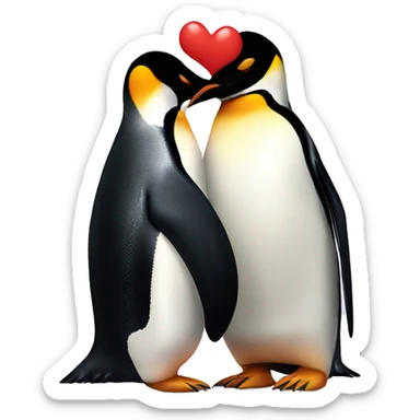 Penguins in love sticker