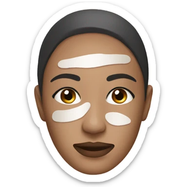 Facemask skincare sticker