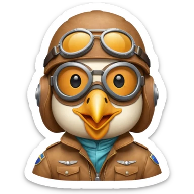 Singing bird pilot sticker