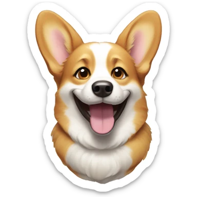 Corgi smiling sticker
