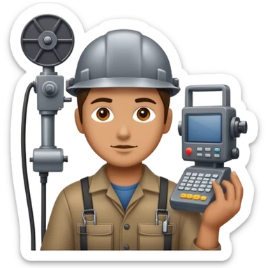 Wire drawing operator sticker