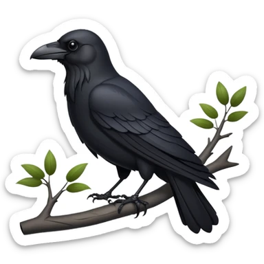 black raven sticker