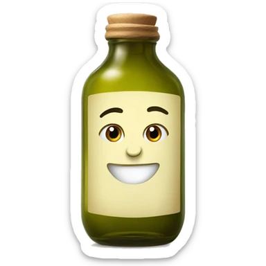 Olive oil in glass jar sticker