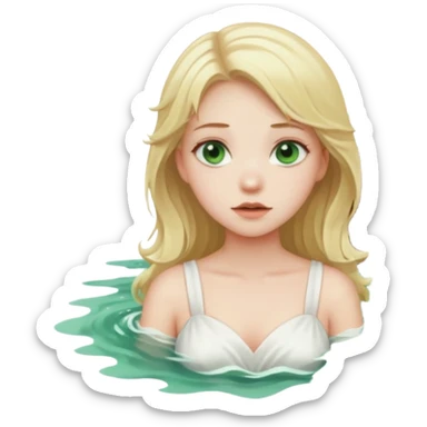 sad cs major who is a pretty girl with blond hair and green eyes drowning on ship sticker