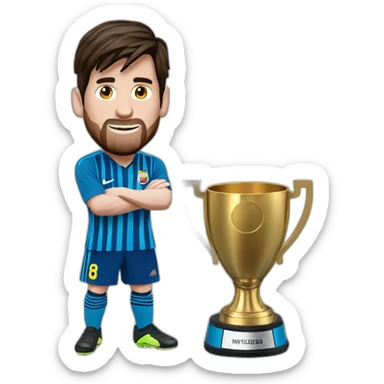 Messi con la copa del mundo sticker