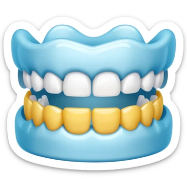 Teeth with aligner clips sticker