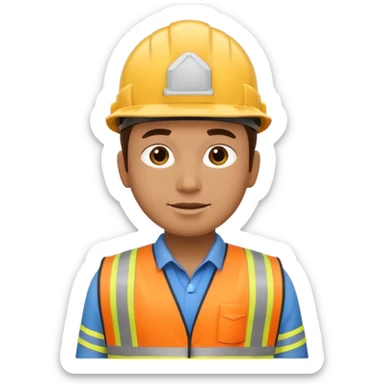 construction worker sticker