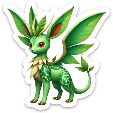 Exotic Tropical Rare Leafeon-Flygon-Tropius full body sticker