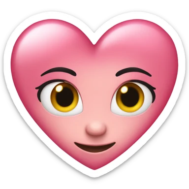 A pink heart sticker