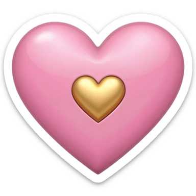 A half pink heart and half golden heart emoji sticker