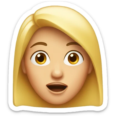 surprised woman sticker
