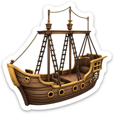 simple Pirate Ship Ride  sticker