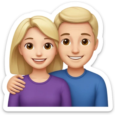 Loving couple sticker