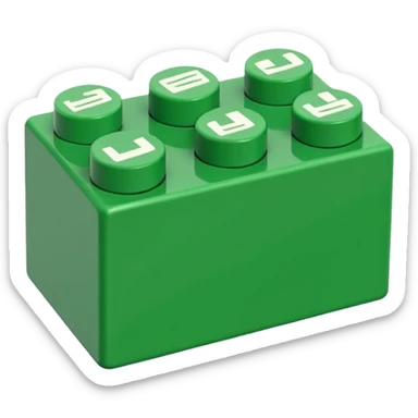 green lego brick sticker