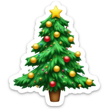 tacky christmas tree sticker