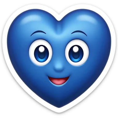 Dark Blue heart with the words Hi Cutie! in the middle  sticker
