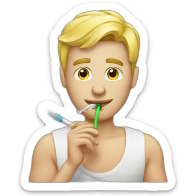 Blonde guy Smoking hookah sticker