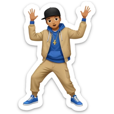 hip hop dance college kid sticker