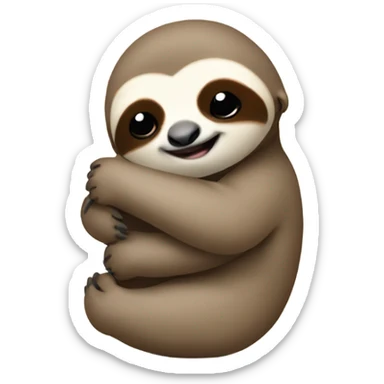 Baby sloth giving a hug  sticker
