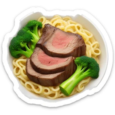 steak noodles with broccoli sticker