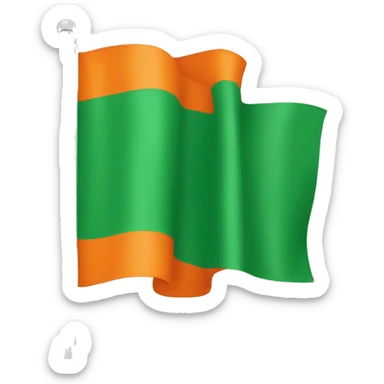Green orange flag sticker