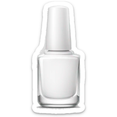white nail polish bottle sticker