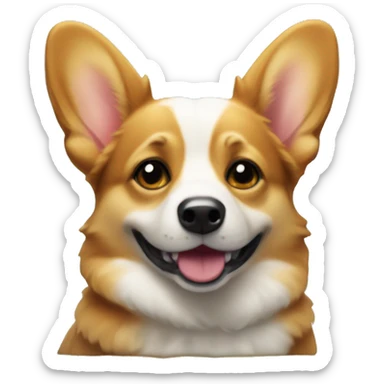 corgi with a 101 rummy tile sticker