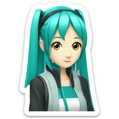 Virtual avatar like Hatsune Miku sticker