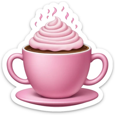 Aesthetic pink coffe sticker