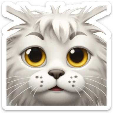 messed up cat sticker