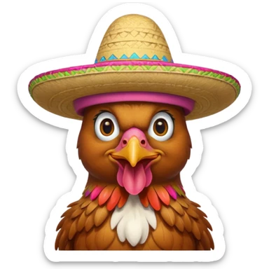 🐓con sombrero  sticker