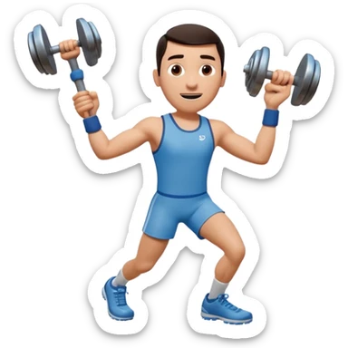 atleta lanzando martillo en una jaula pixar 3d sticker