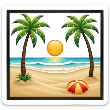 Beach emoji sticker