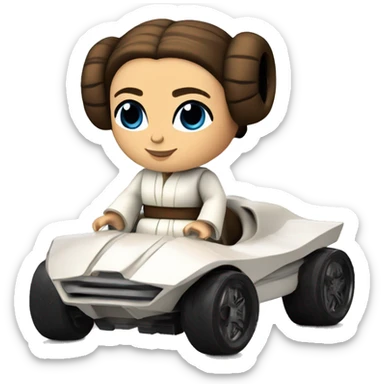 Hot wheels Star Wars racer verse Princess Leia. car sticker