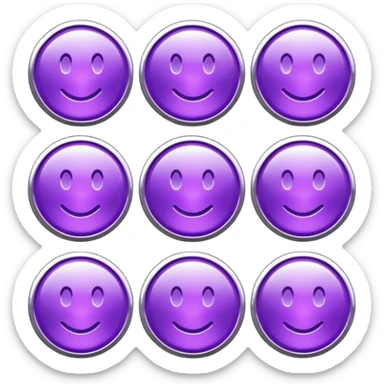 Coins purple sticker