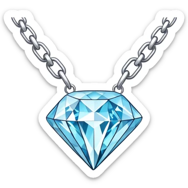 diamond chain with the name “ arii “ on it sticker