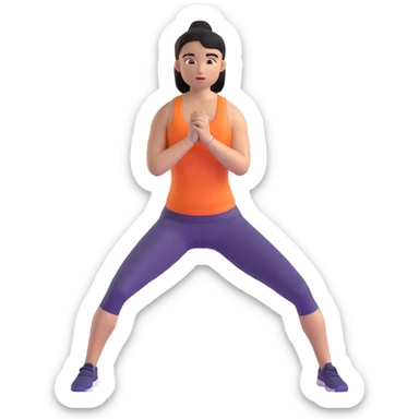 person doing lunges leg workout sticker