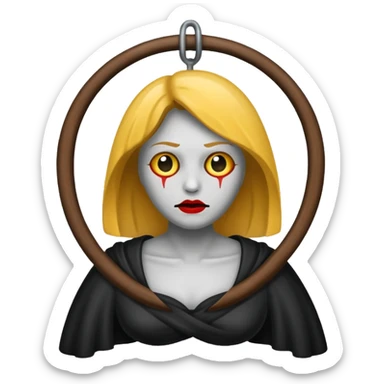 Dead hangwoman sticker